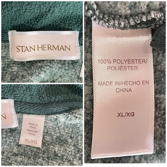 Stan Herman Women's XL zip up jacket heather green layer outdoor camping pockets - Picture 10 of 12